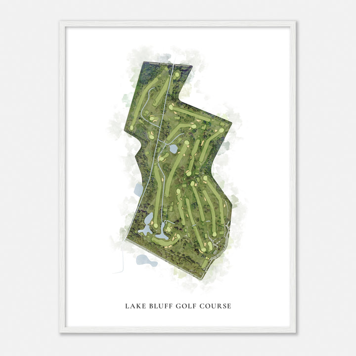 Print of Lake Bluff Golf Course Classic Map