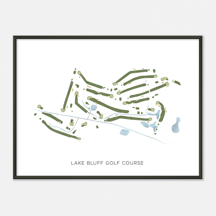 Print of Lake Bluff Golf Course Modern Map