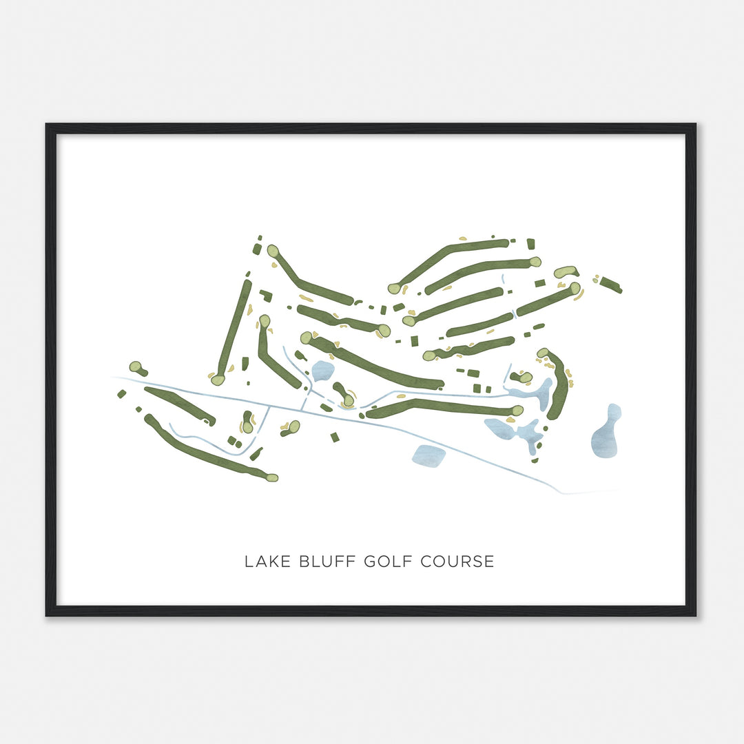 Print of Lake Bluff Golf Course Modern Map