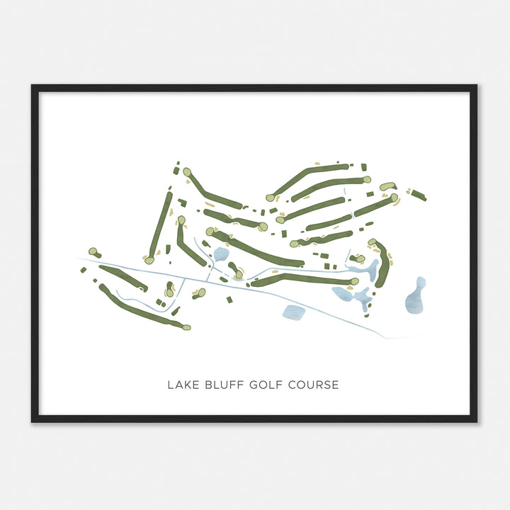 Print of Lake Bluff Golf Course Modern Map