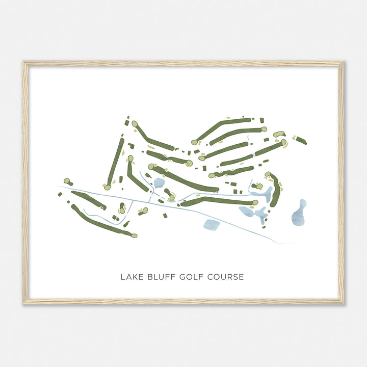 Print of Lake Bluff Golf Course Modern Map