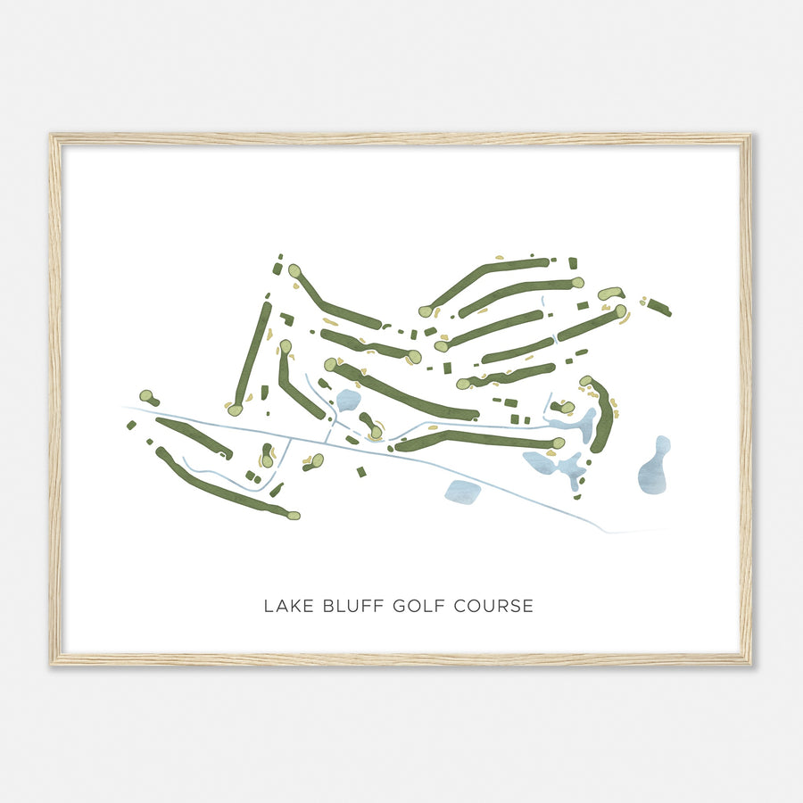 Print of Lake Bluff Golf Course Modern Map