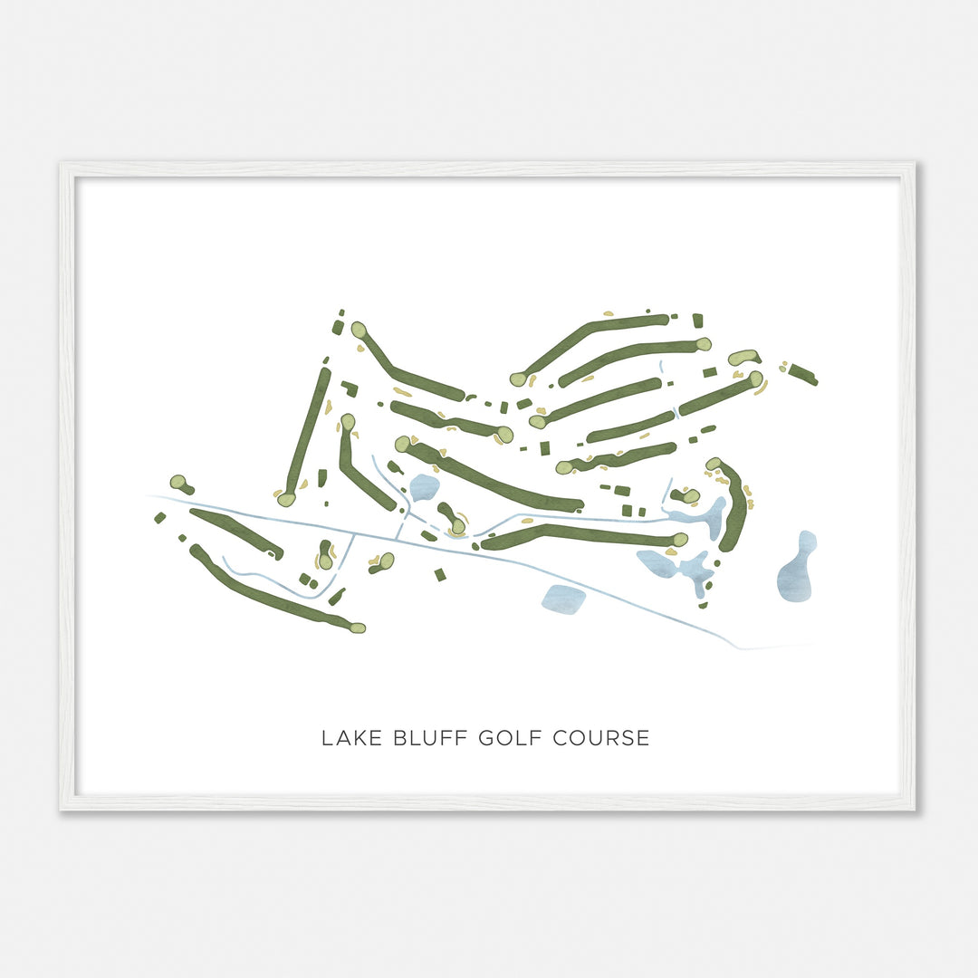 Print of Lake Bluff Golf Course Modern Map