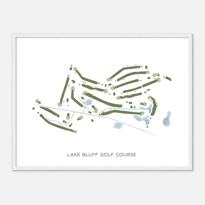 Print of Lake Bluff Golf Course Modern Map