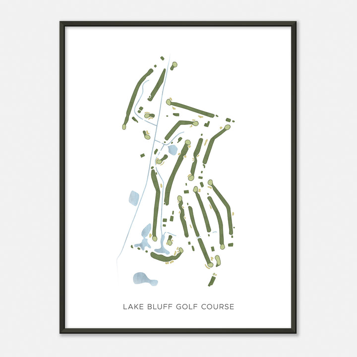Print of Lake Bluff Golf Course Modern Map