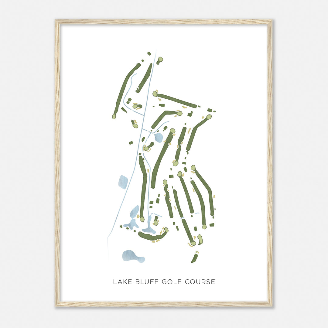 Print of Lake Bluff Golf Course Modern Map