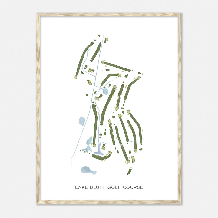 Print of Lake Bluff Golf Course Modern Map
