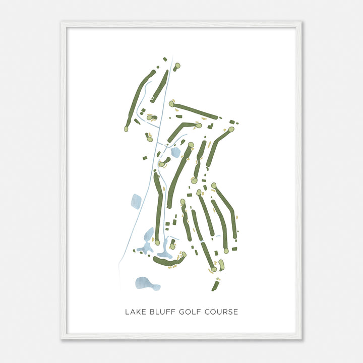Print of Lake Bluff Golf Course Modern Map