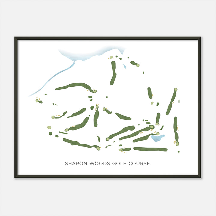 Print of Sharon Woods Golf Course Modern Map