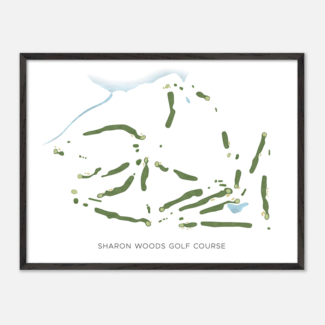 Print of Sharon Woods Golf Course Modern Map