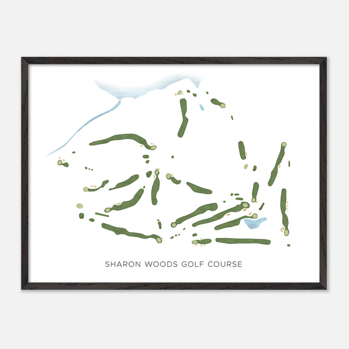 Print of Sharon Woods Golf Course Modern Map