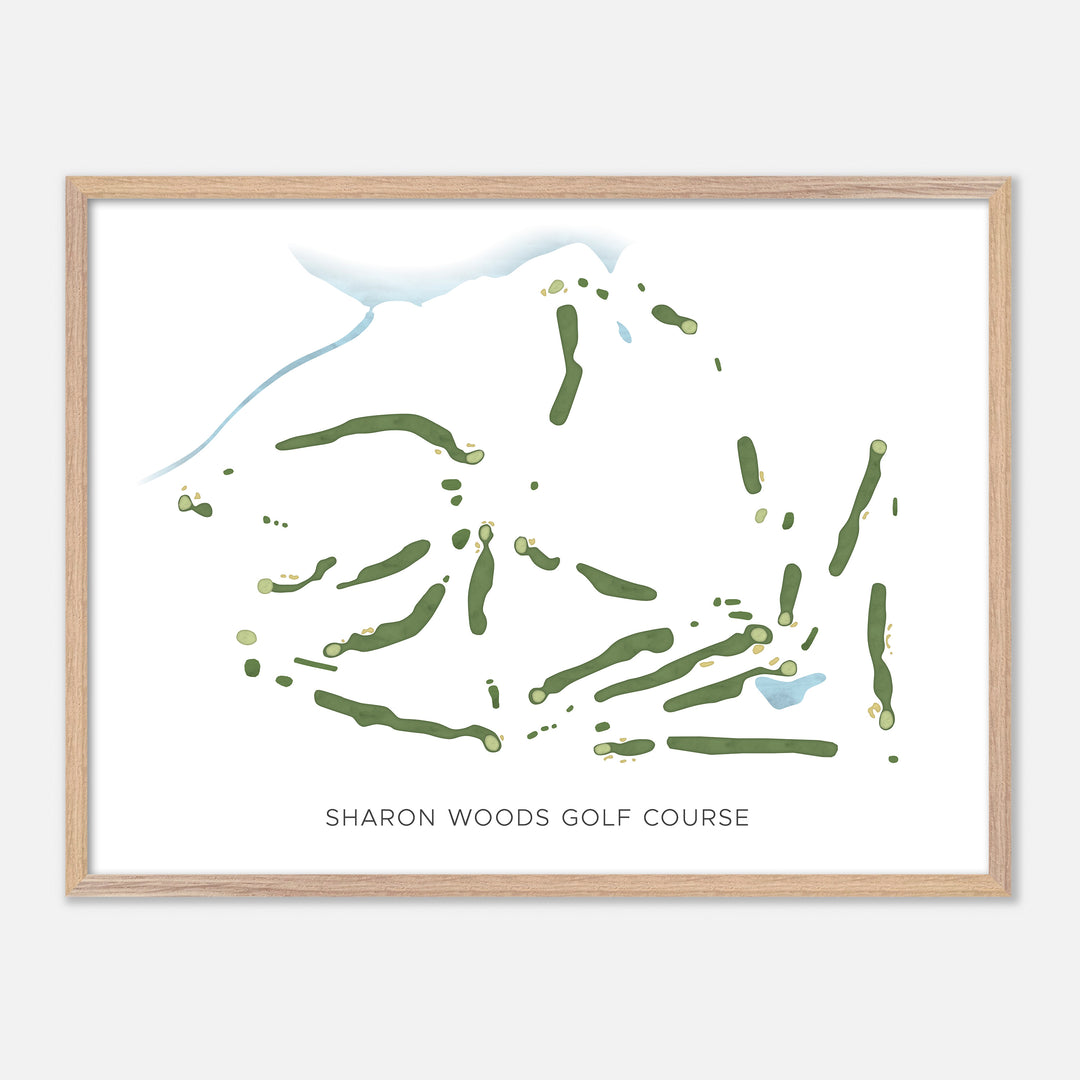 Print of Sharon Woods Golf Course Modern Map