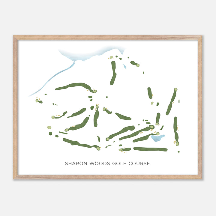 Print of Sharon Woods Golf Course Modern Map