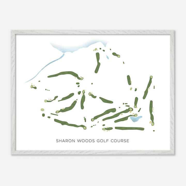 Print of Sharon Woods Golf Course Modern Map