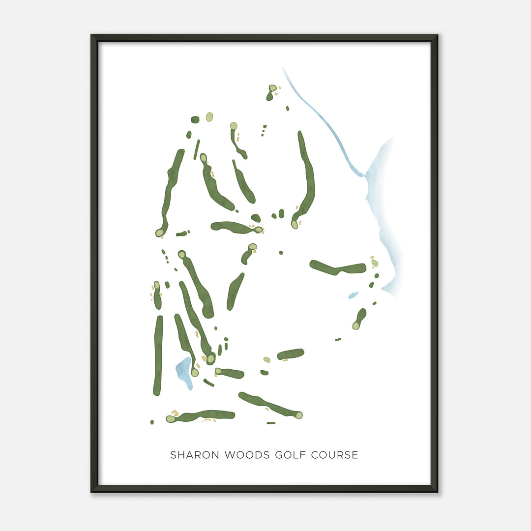 Print of Sharon Woods Golf Course Modern Map