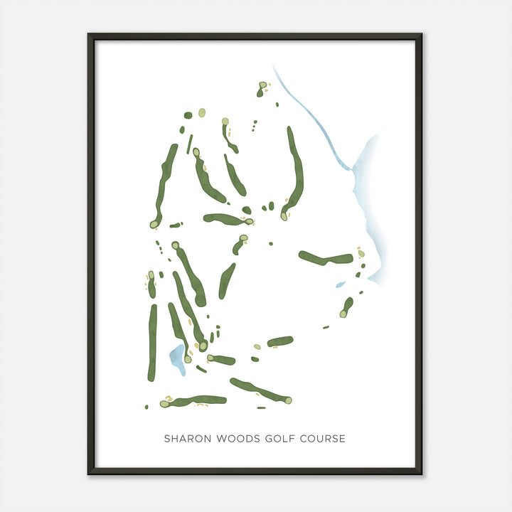 Print of Sharon Woods Golf Course Modern Map