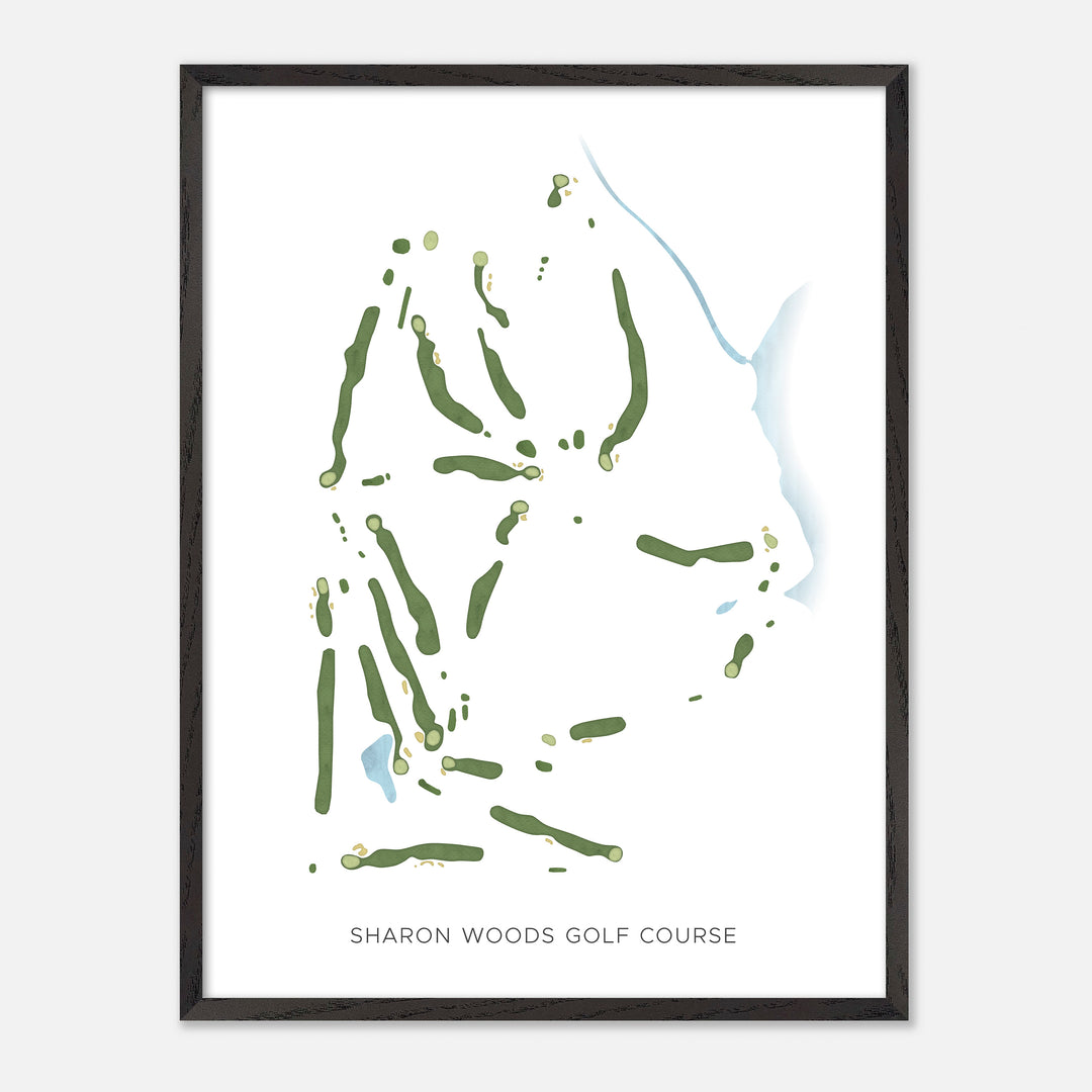 Print of Sharon Woods Golf Course Modern Map