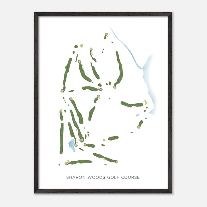 Print of Sharon Woods Golf Course Modern Map