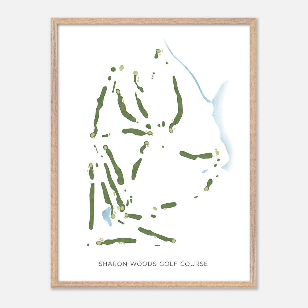 Print of Sharon Woods Golf Course Modern Map