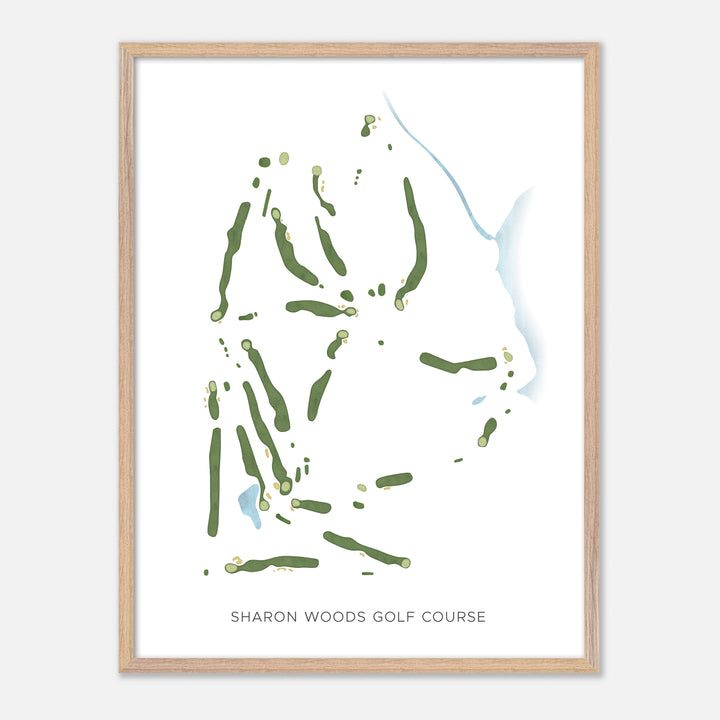 Print of Sharon Woods Golf Course Modern Map