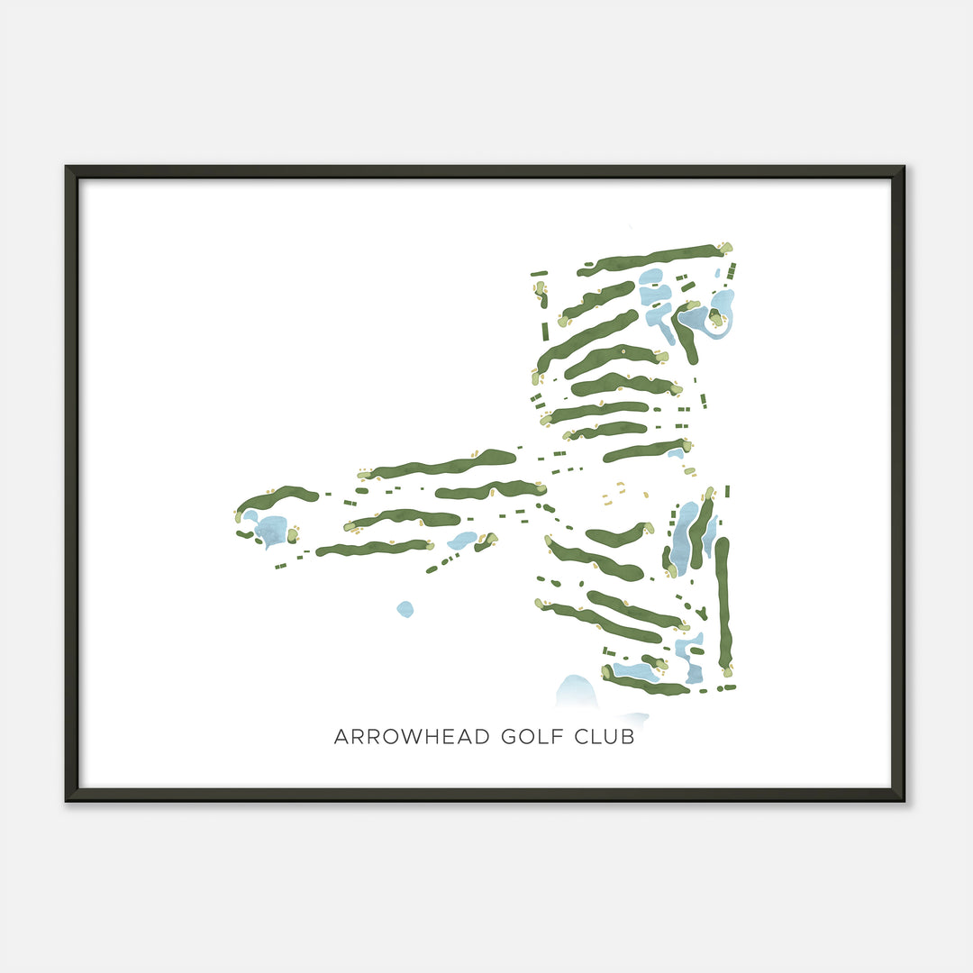 Print of Arrowhead Golf Club Modern Map