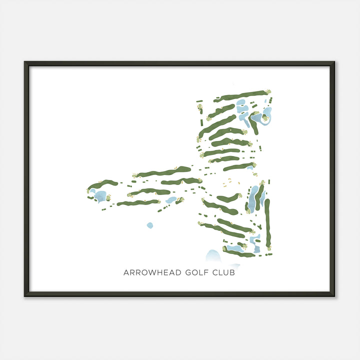 Print of Arrowhead Golf Club Modern Map
