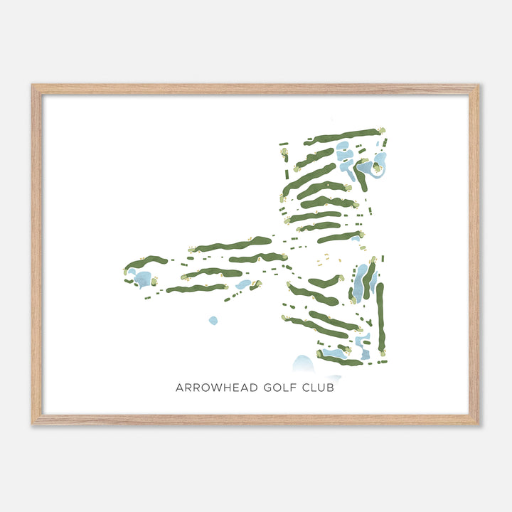 Print of Arrowhead Golf Club Modern Map