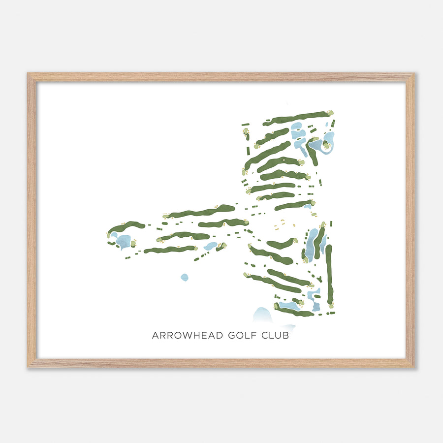 Print of Arrowhead Golf Club Modern Map