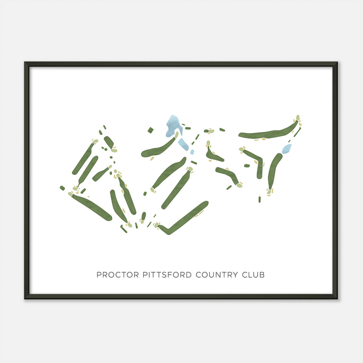 Print of Proctor Pittsford Country Club Modern Map