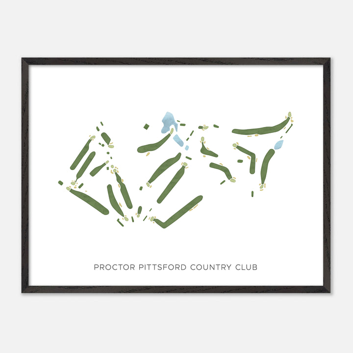 Print of Proctor Pittsford Country Club Modern Map