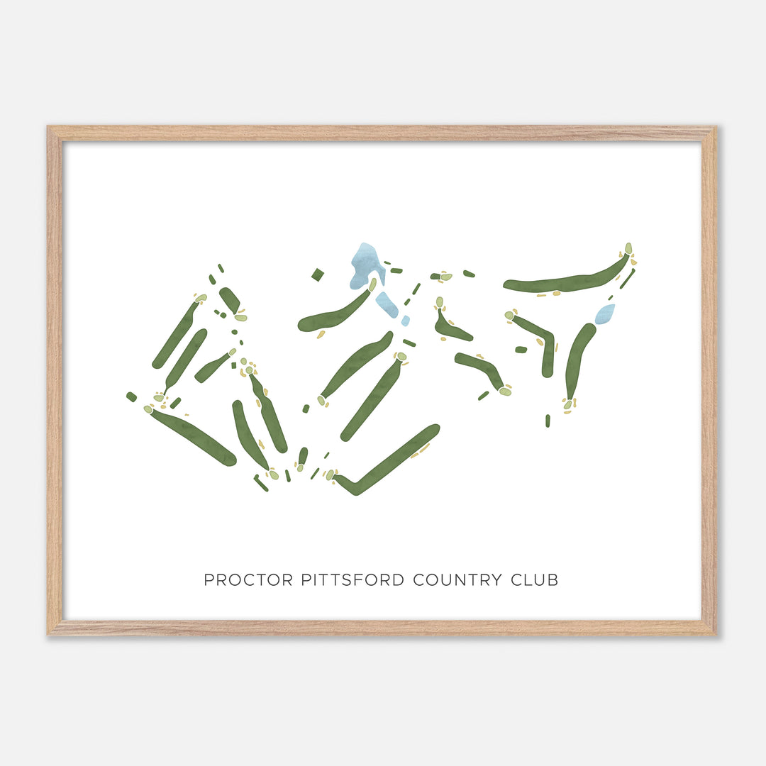 Print of Proctor Pittsford Country Club Modern Map