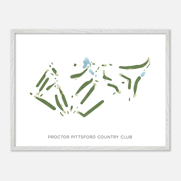 Print of Proctor Pittsford Country Club Modern Map