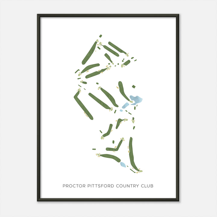 Print of Proctor Pittsford Country Club Modern Map