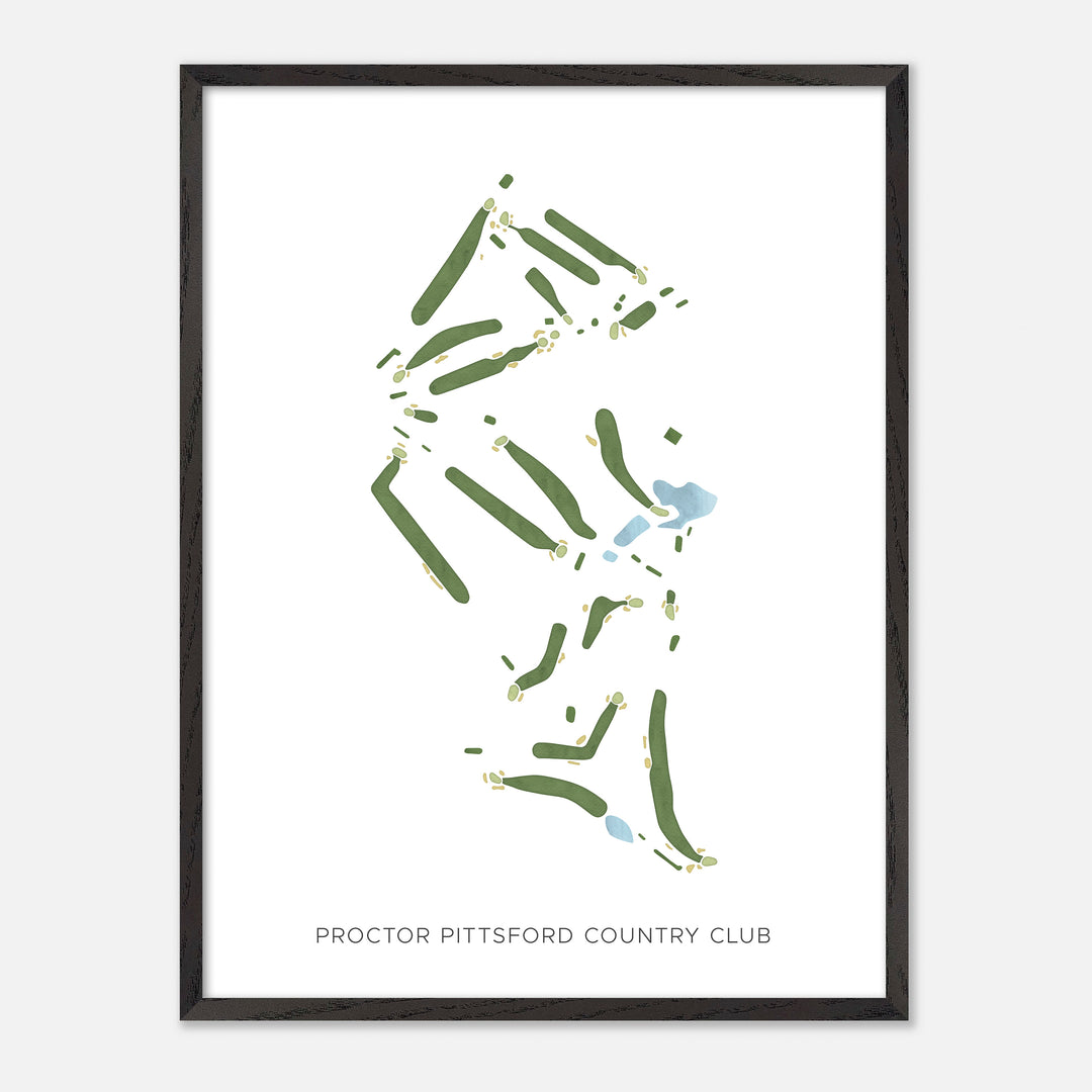 Print of Proctor Pittsford Country Club Modern Map