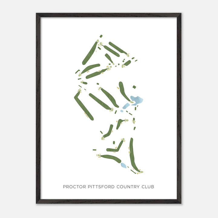 Print of Proctor Pittsford Country Club Modern Map