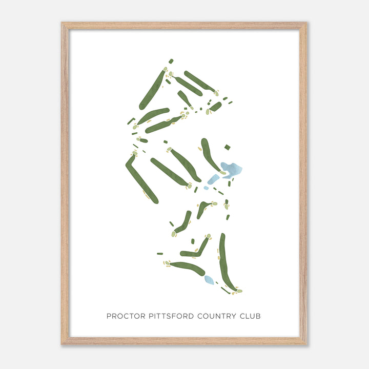 Print of Proctor Pittsford Country Club Modern Map