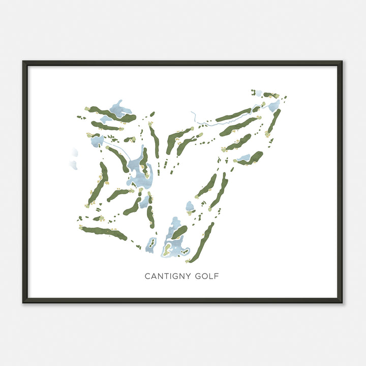 Print of Cantigny Golf Modern Map