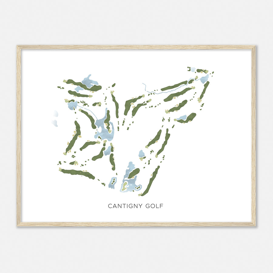 Print of Cantigny Golf Modern Map