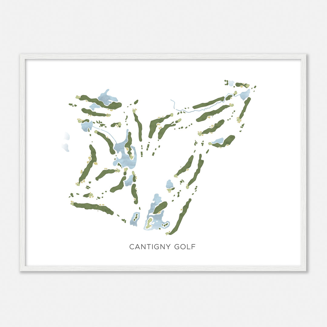Print of Cantigny Golf Modern Map