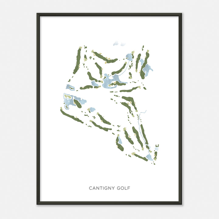 Print of Cantigny Golf Modern Map