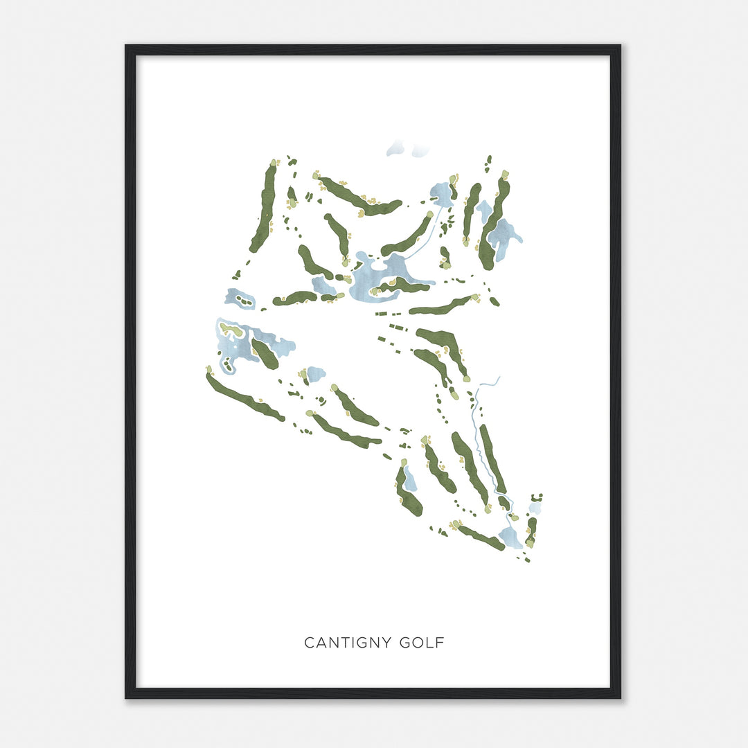 Print of Cantigny Golf Modern Map