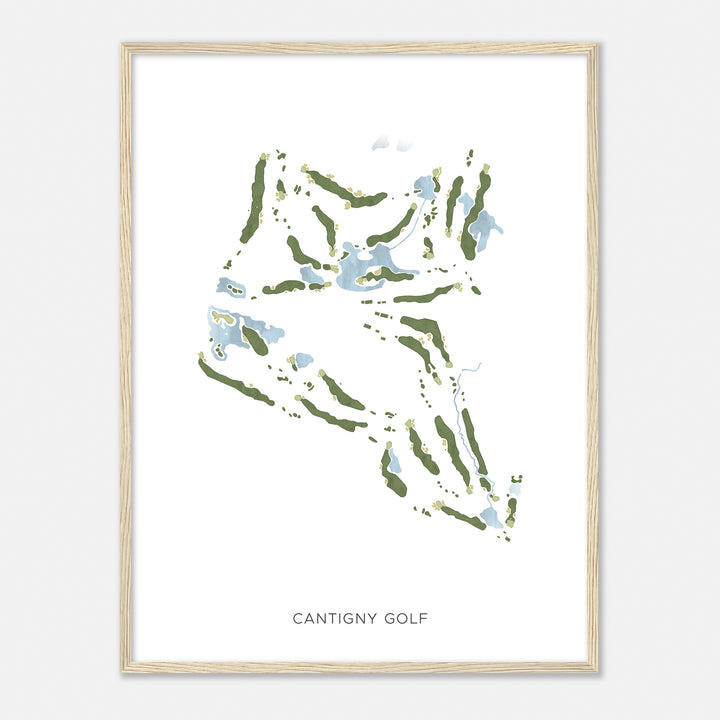 Print of Cantigny Golf Modern Map
