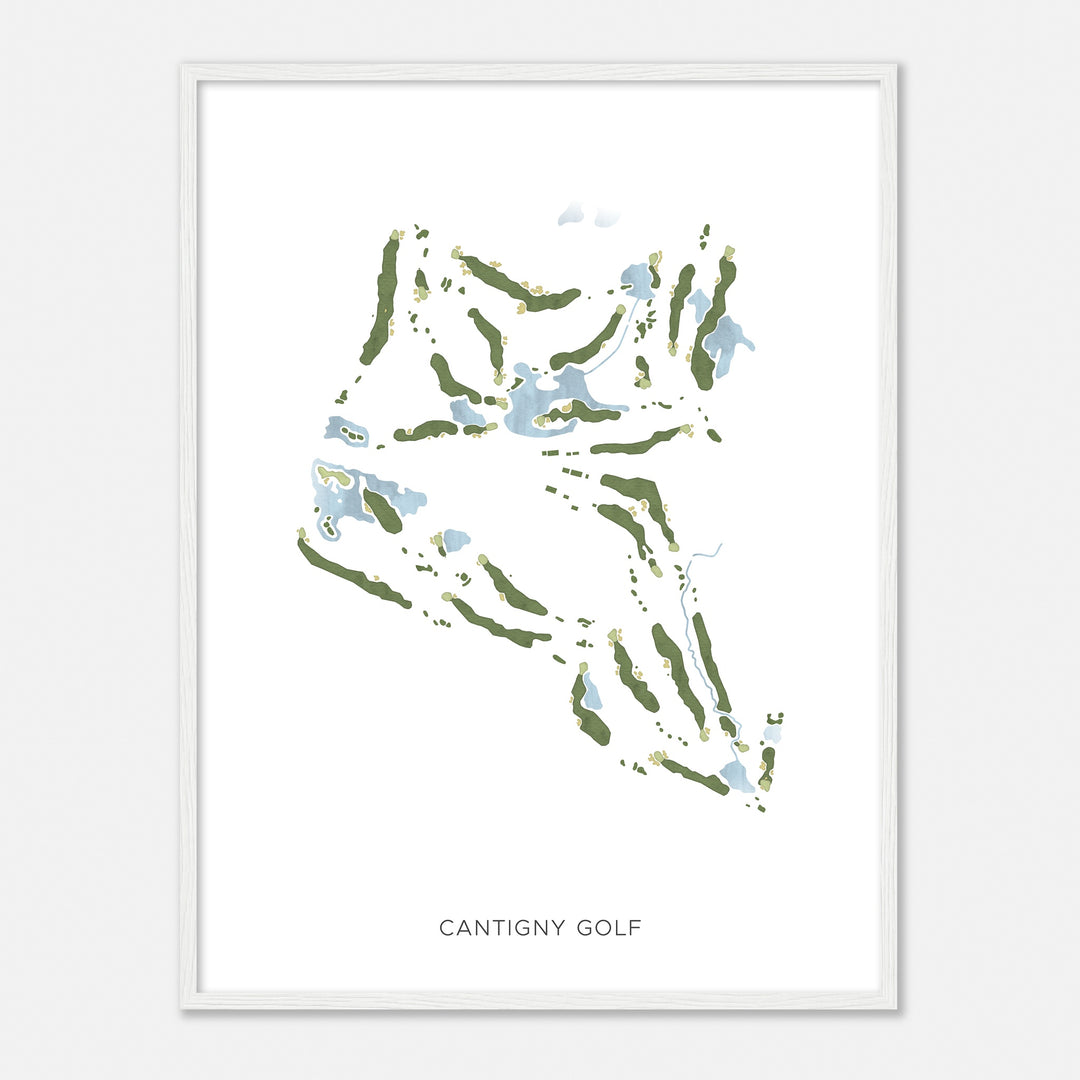 Print of Cantigny Golf Modern Map