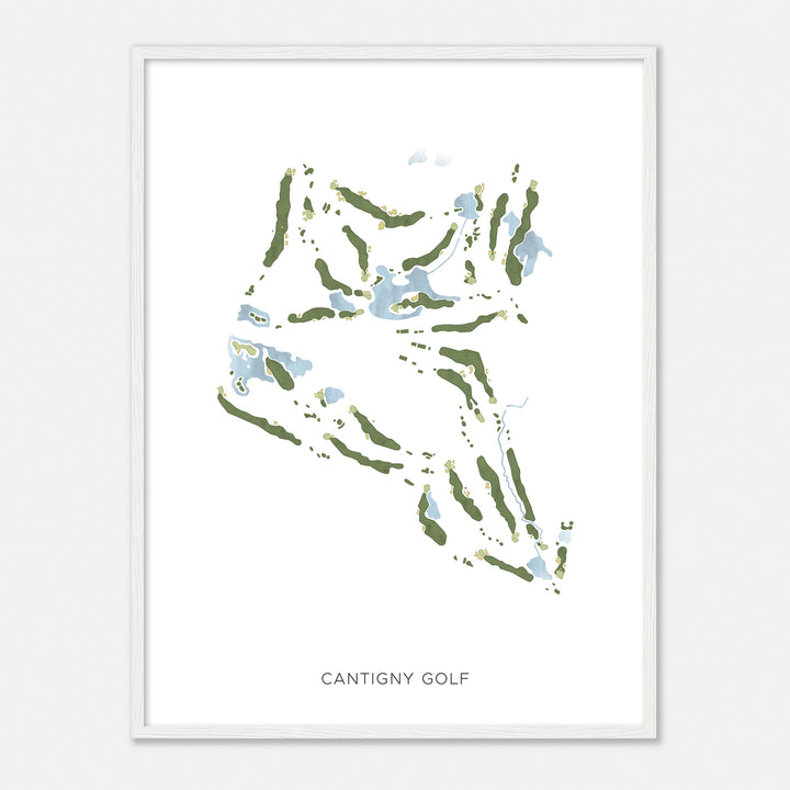 Print of Cantigny Golf Modern Map