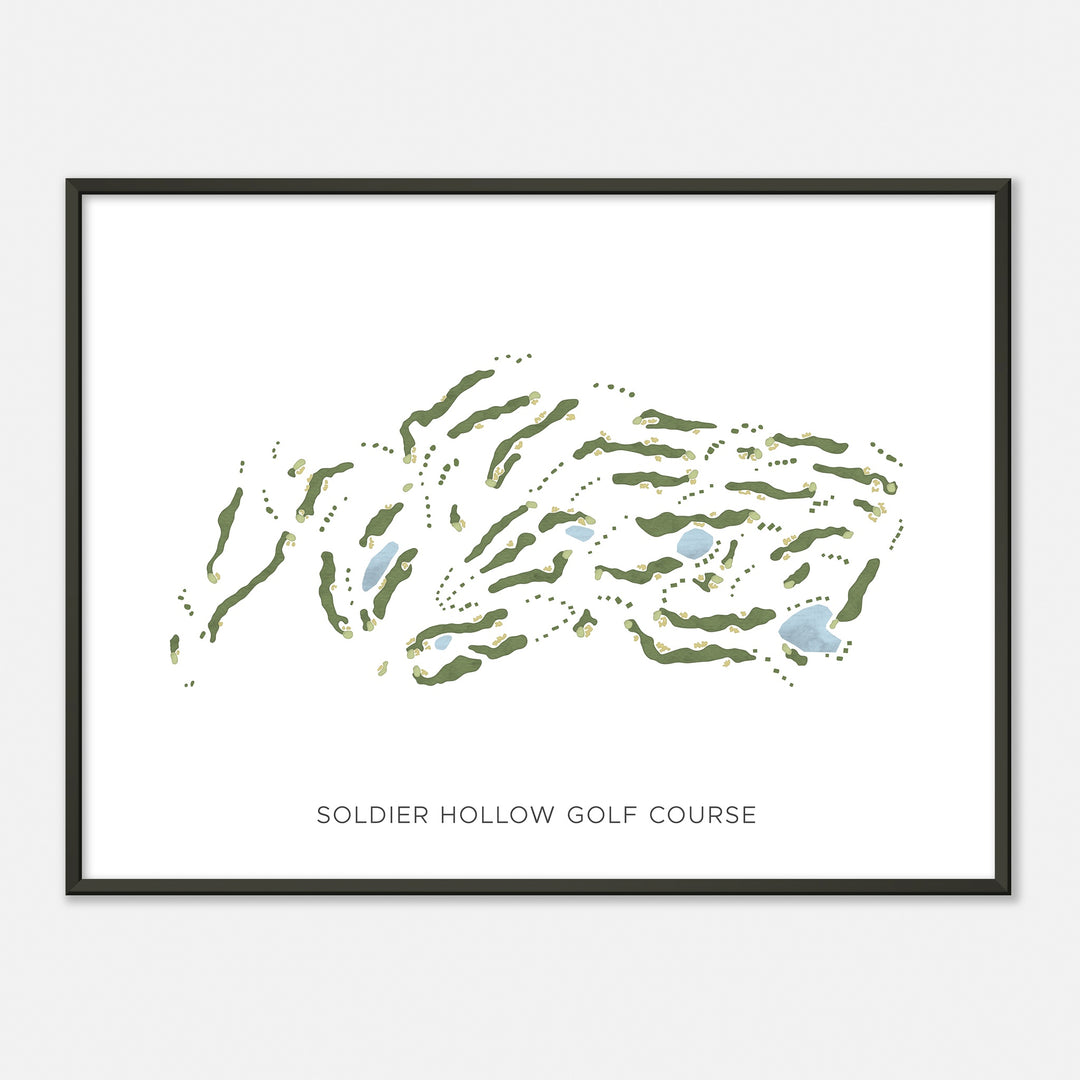 Print of Soldier Hollow Golf Course Modern Map