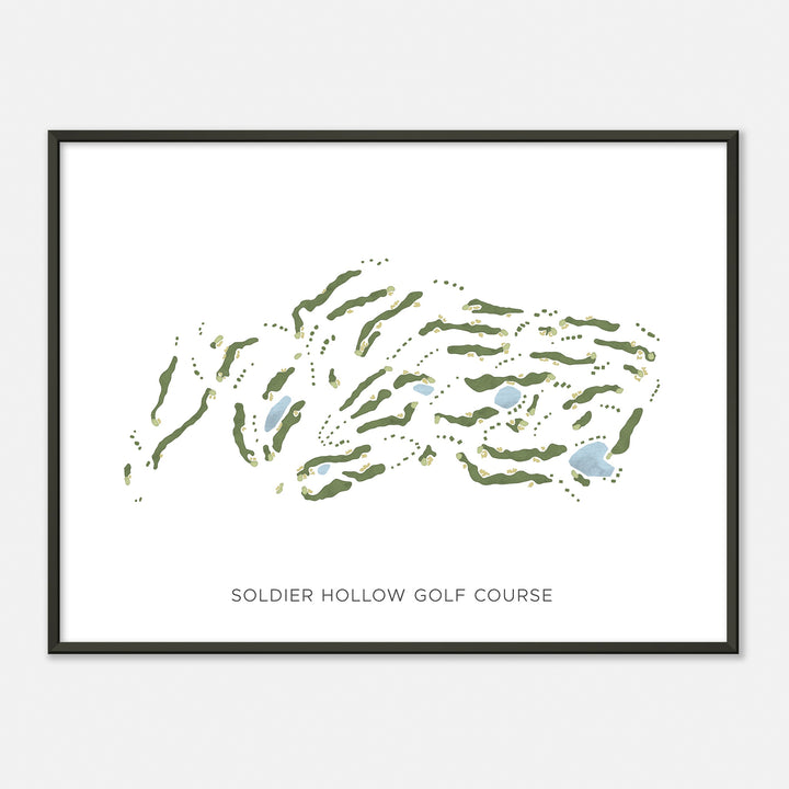 Print of Soldier Hollow Golf Course Modern Map