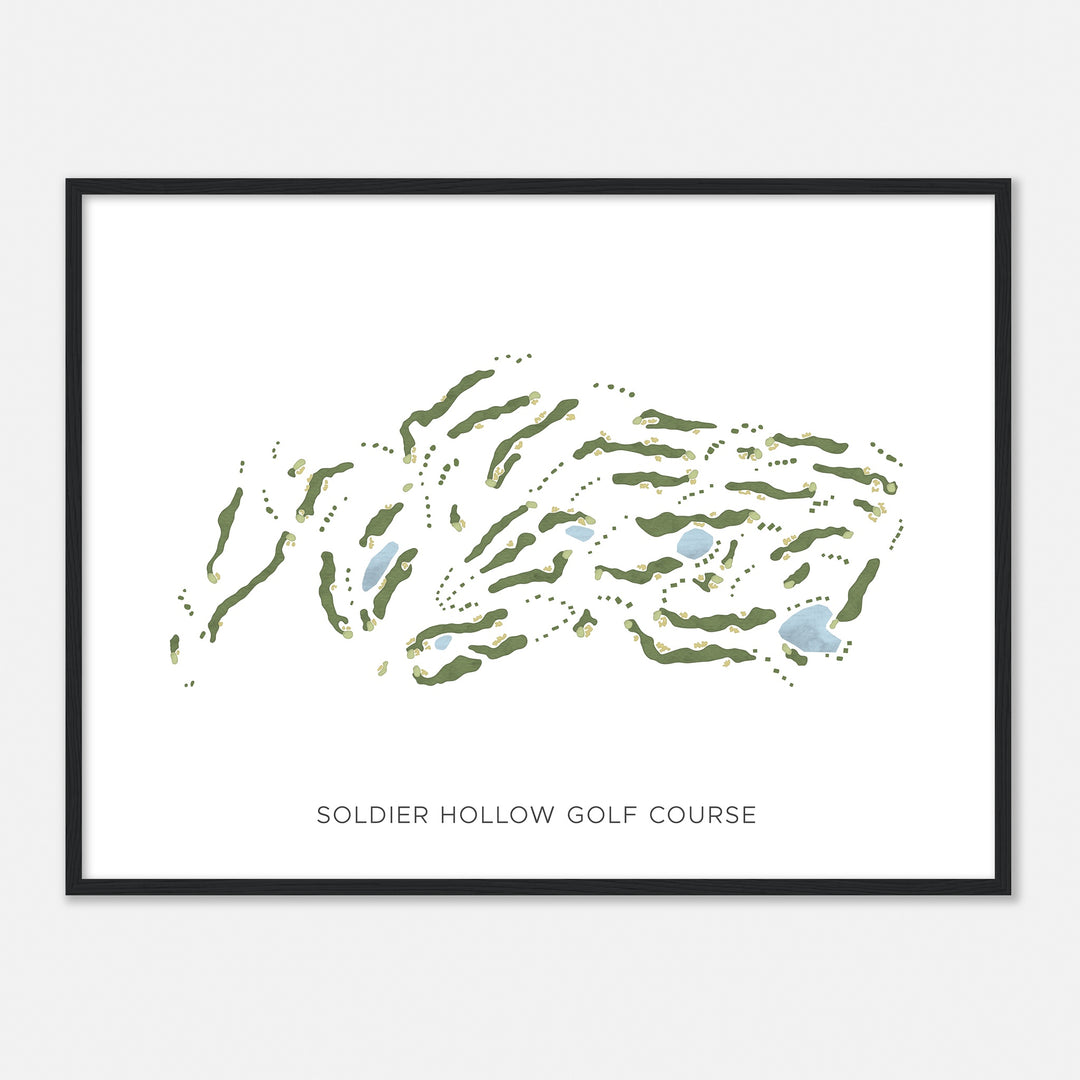 Print of Soldier Hollow Golf Course Modern Map