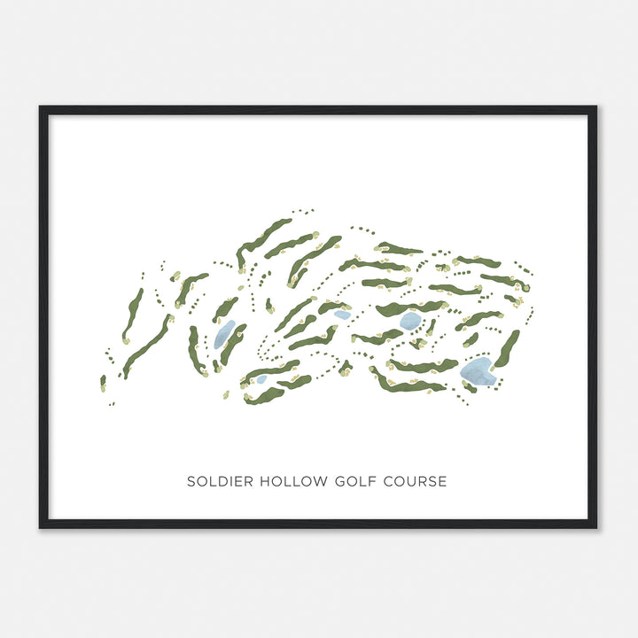 Print of Soldier Hollow Golf Course Modern Map