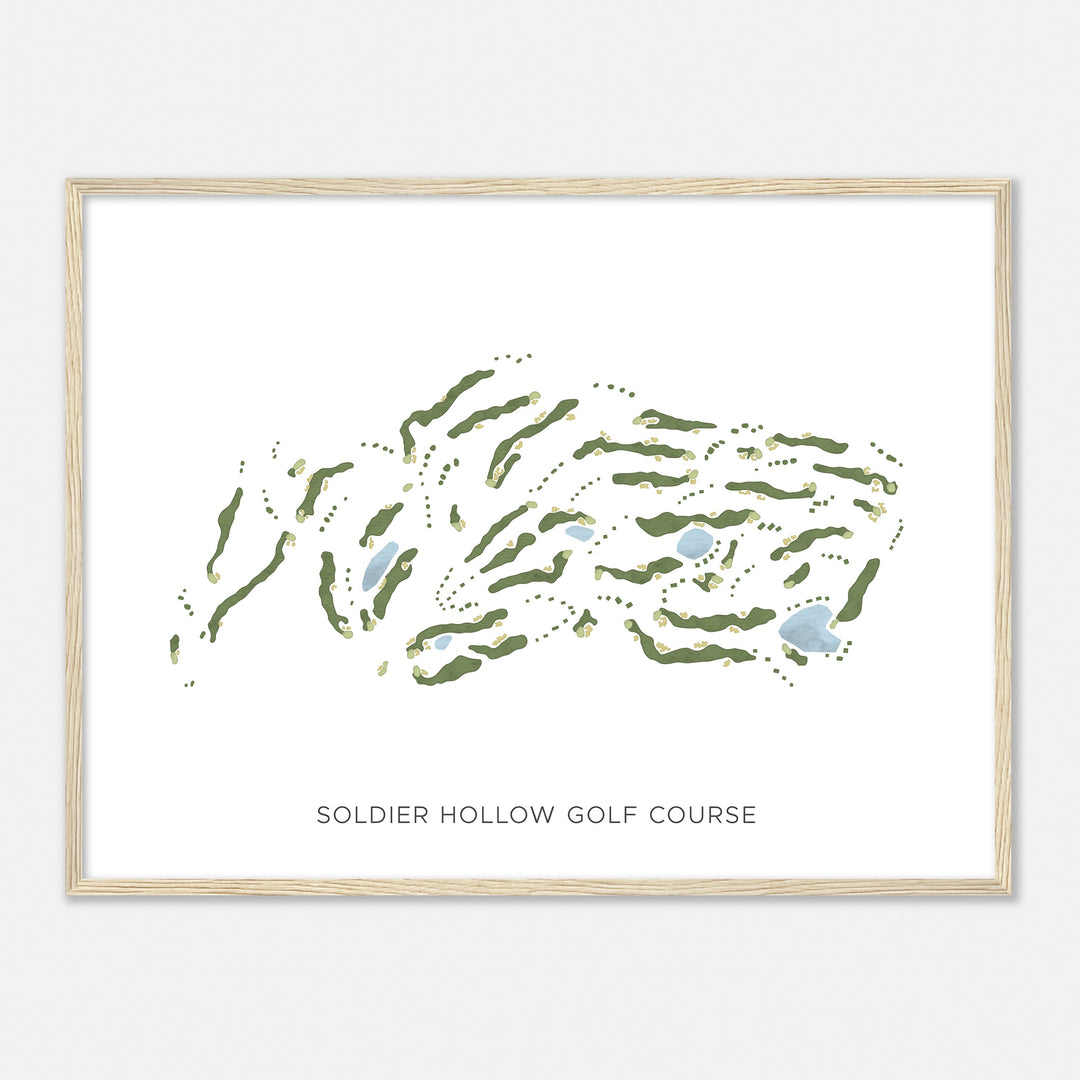 Print of Soldier Hollow Golf Course Modern Map