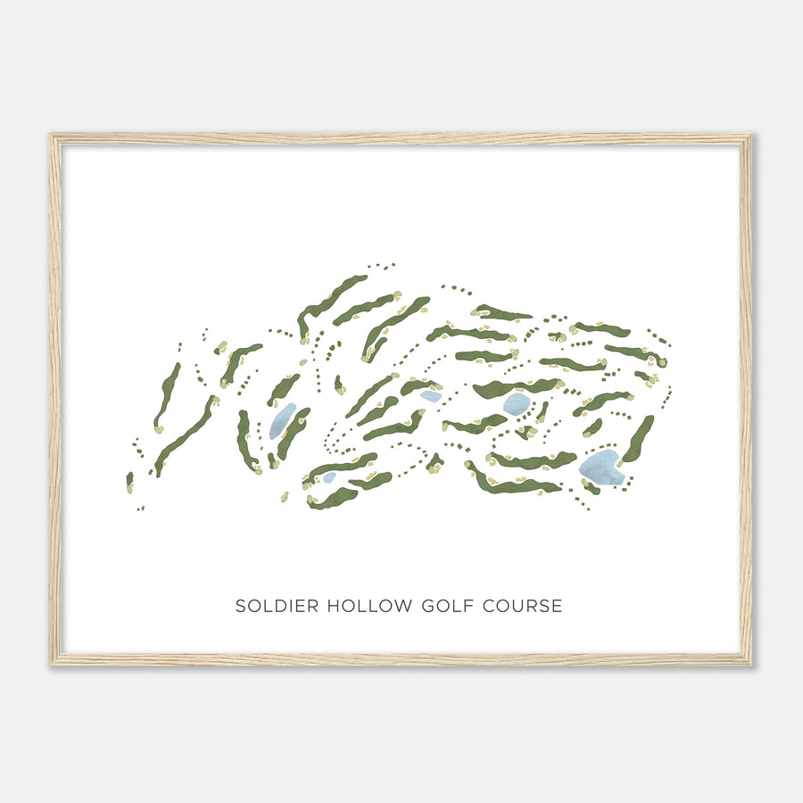 Print of Soldier Hollow Golf Course Modern Map